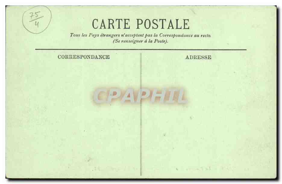 CPA Paris La Place du Chatelet et le Boulevard Sebastopol — Rückseite