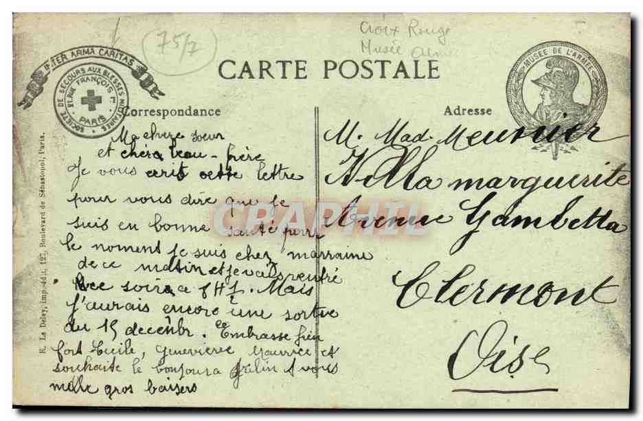 CPA Paris Hotel des Invalides Tombeau de Napoleon l — Verso