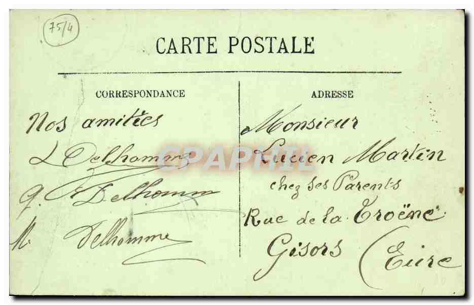 CPA Paris L Hotel de Ville et le Pont d Arcole Peniche — Rückseite