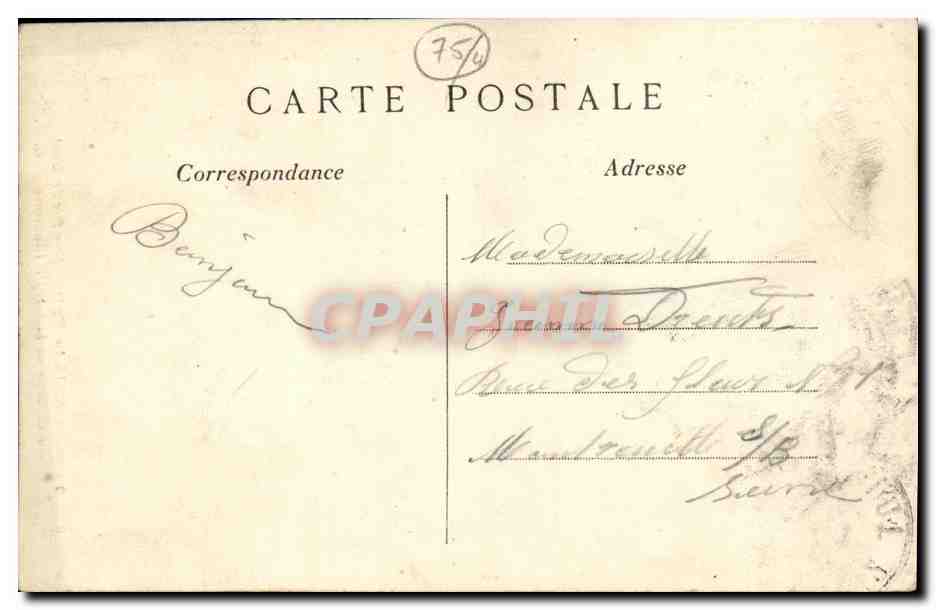Paris - La Colonne de la Bastille illuminée — C.M. n°1358 — Reverso