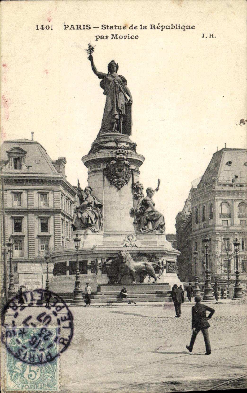 CPA Paris Statue de la Republique par Morice