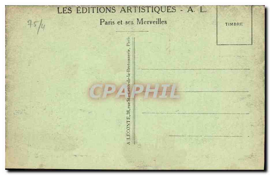 CPA Paris Notre Dame Tympan du Portail du Jugement Portail central — Verso