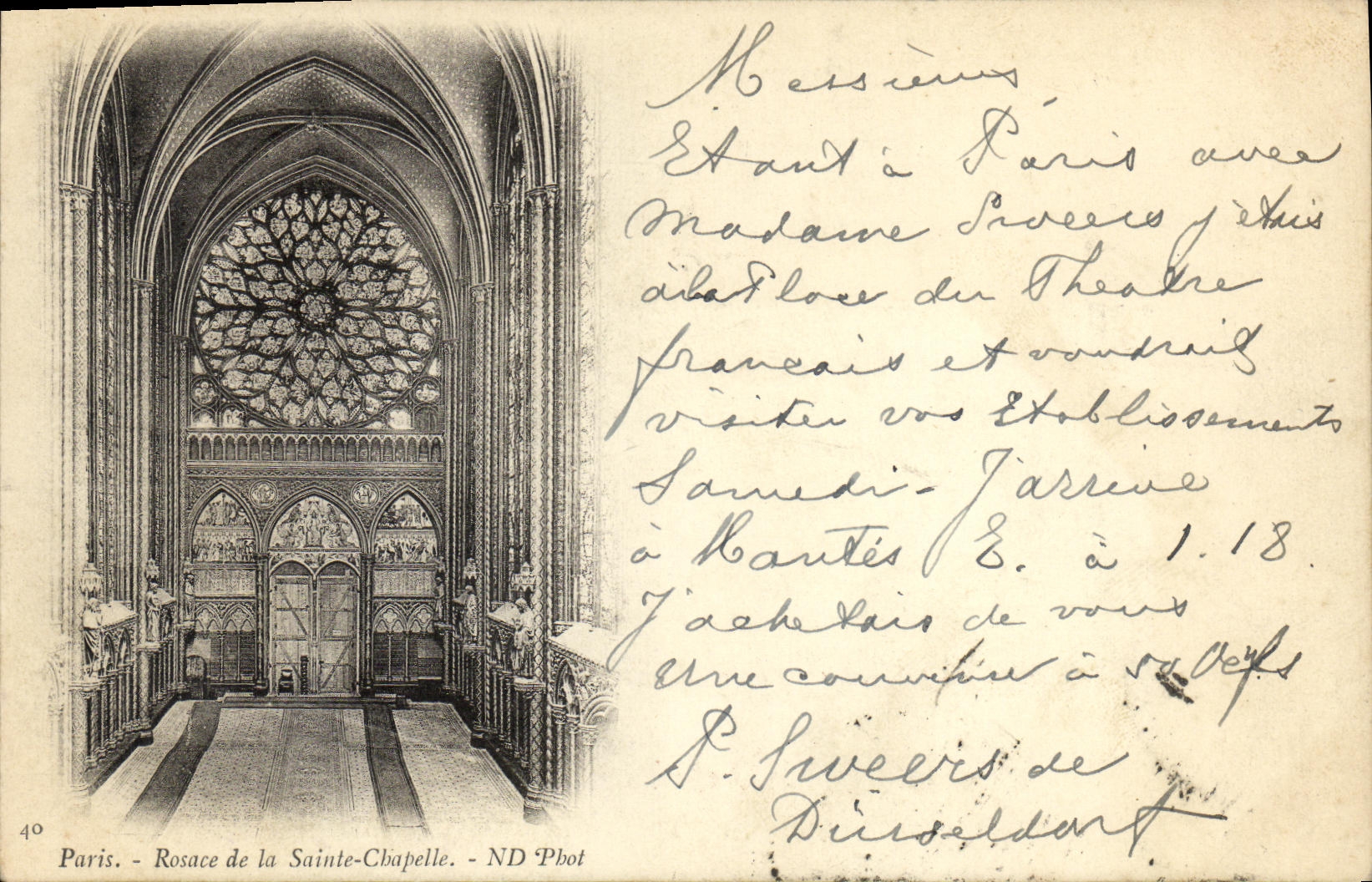 CPA Paris Rosace de la Sainte Chapelle