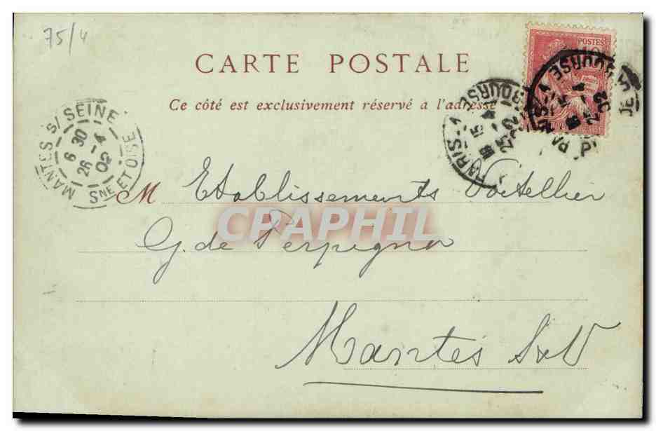 CPA Paris Rosace de la Sainte Chapelle — Rückseite