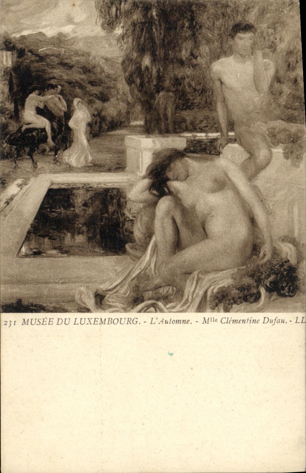 CPA Musee de Luxembourg L Automne Mlle Clementine Dufau
