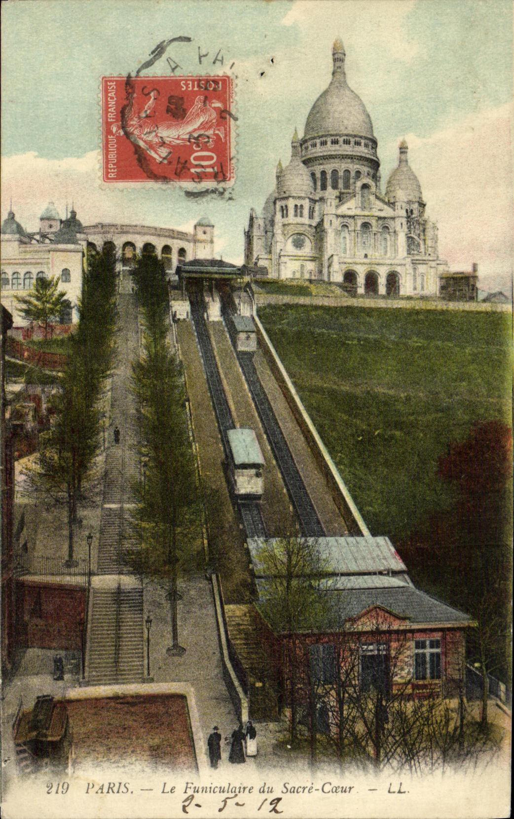 CPA Paris Le Funiculaire du Sacre Coeur Montmartre