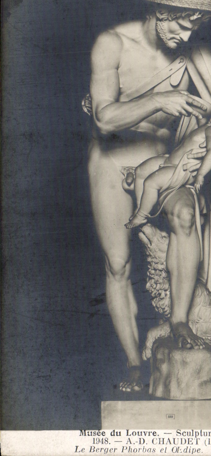 Le Berger Phorbas et Oidipe — Musée du Louvre — Sculpture A.D. CHAUDET — 1948