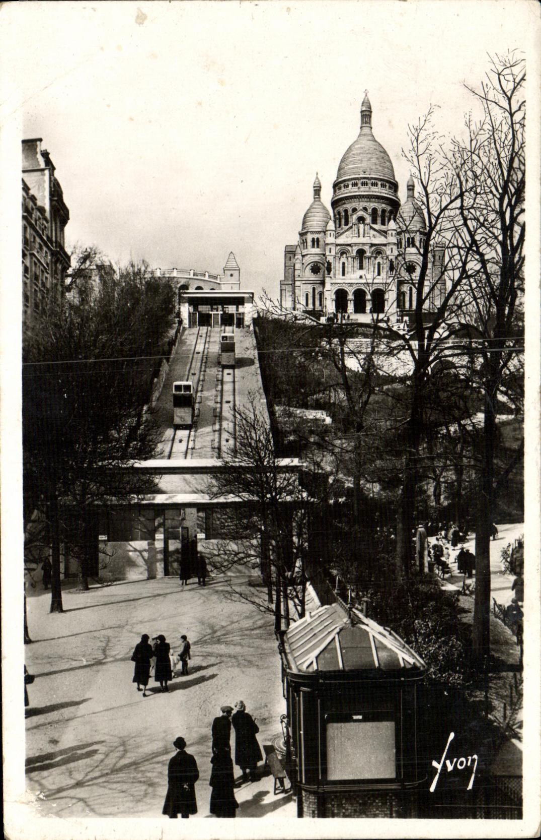 CPA Paris En Flanant Basilique du Sacre Coeur et funiculaire de Montmartre