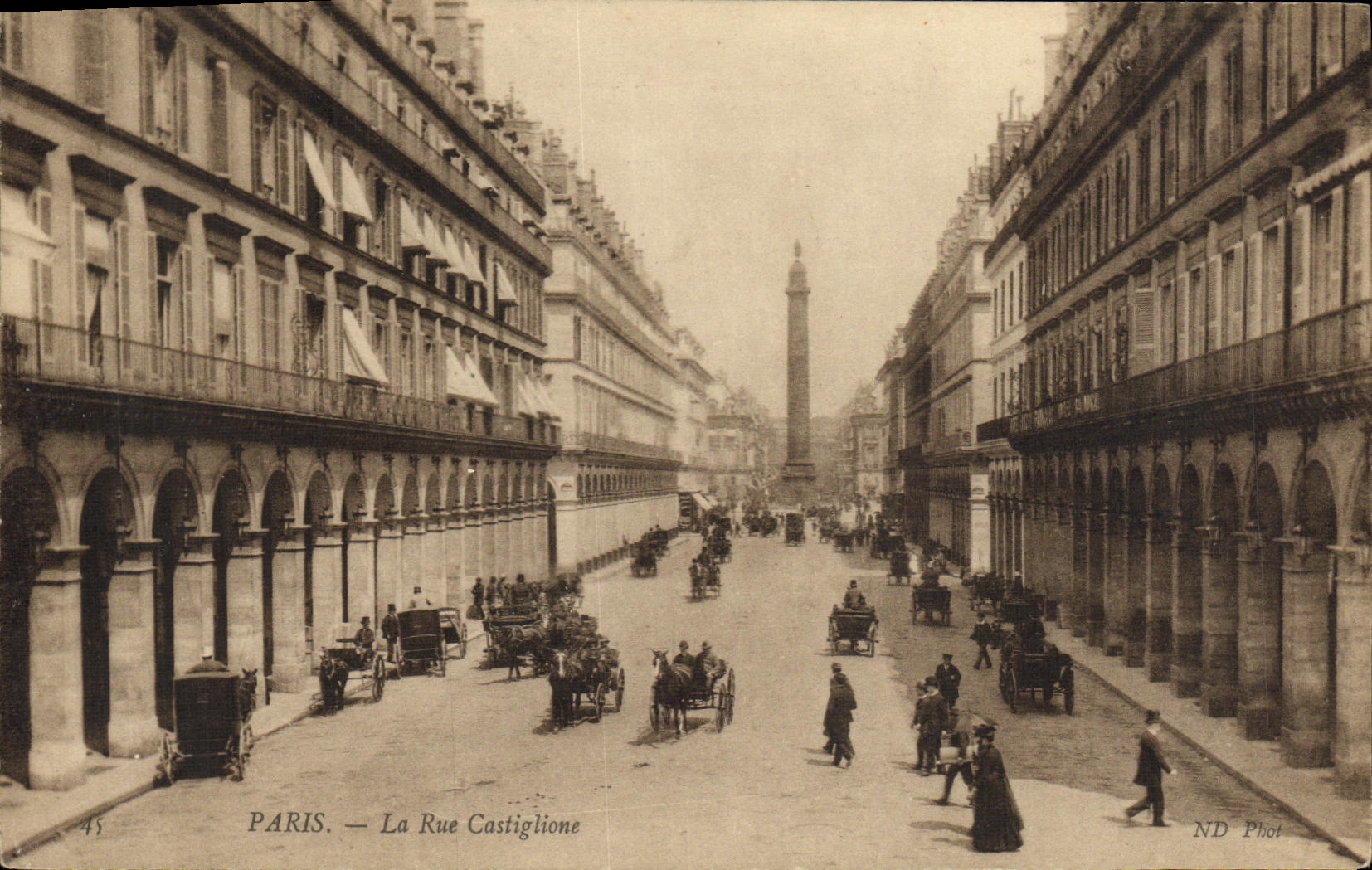 CPA Paris La Rue Castiglione