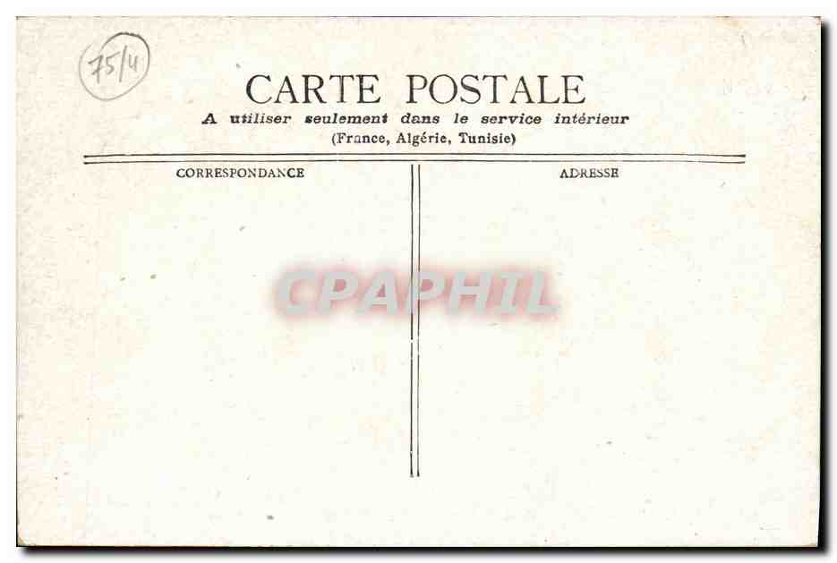 CPA Paris Le Pont D Arcole L Hotel De Ville Peniche — Rückseite