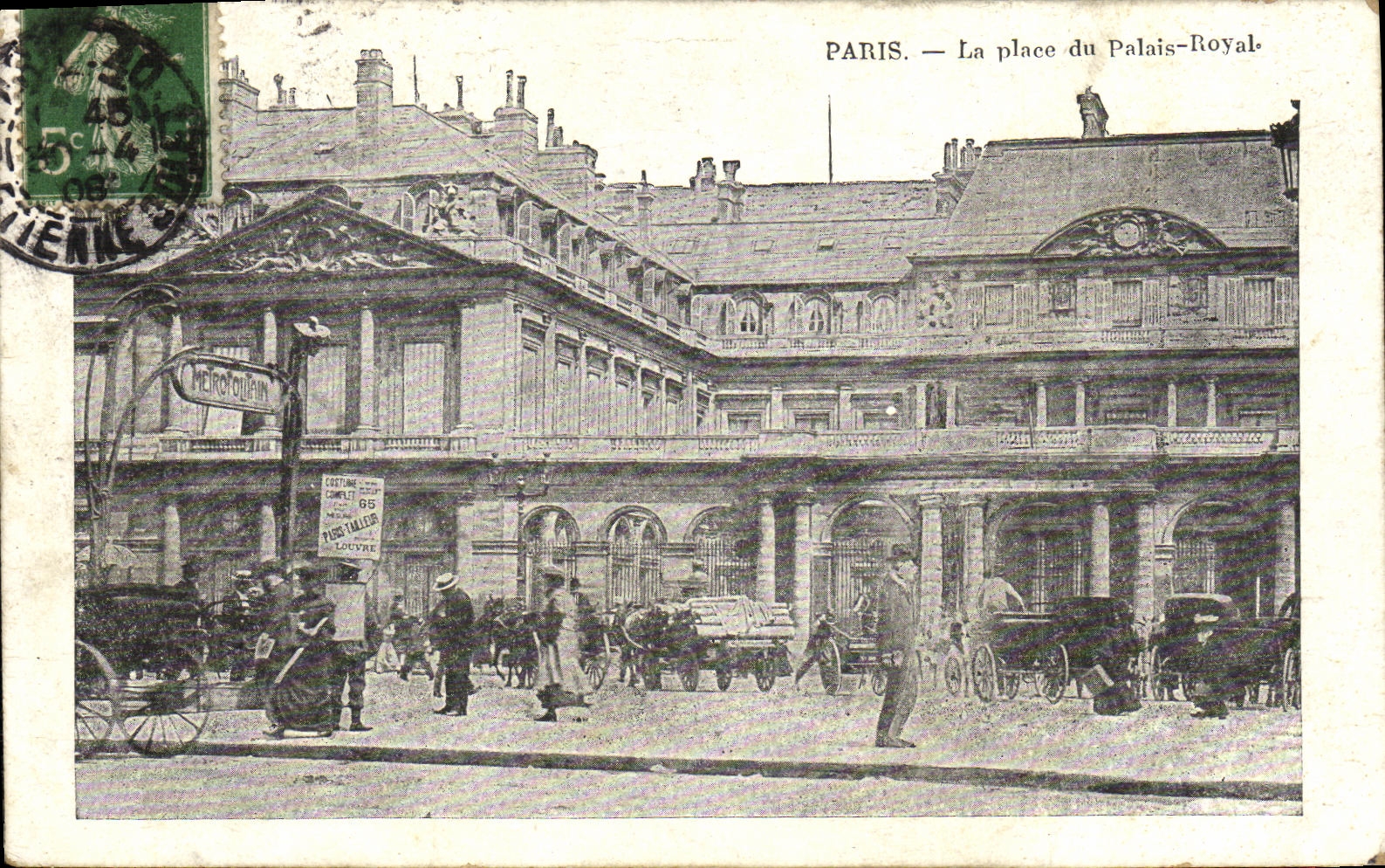CPA Paris La Place du Palais Royal Metro