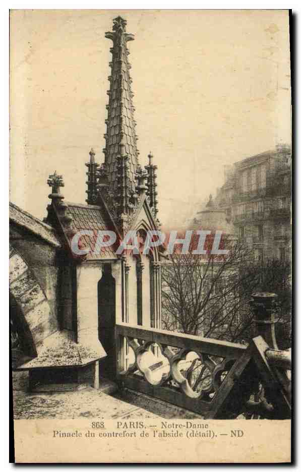 CPA Paris Le Notre Dame Pinacle du Contrefort de l abside