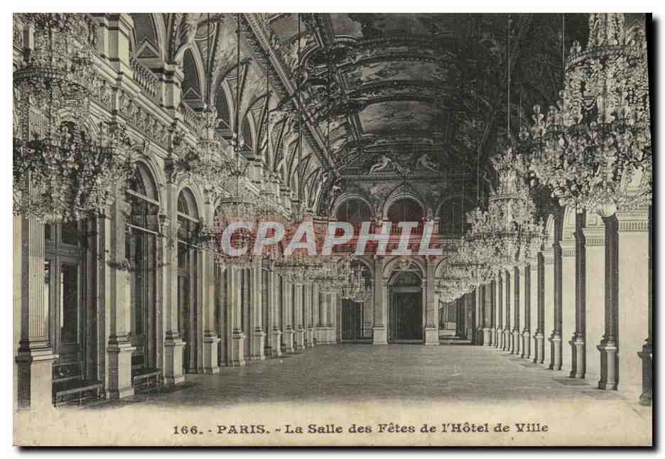 CPA Paris La Salle des Fetes de L Hotel de Ville