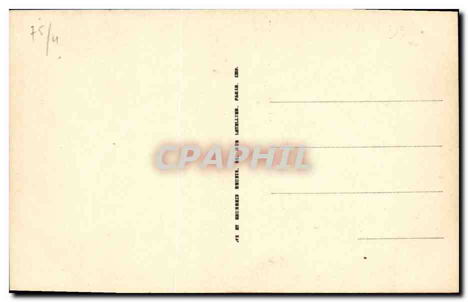 CPA Paris Notre Dame Facade Laterale Pinacles et gargouilles de la galerie superieure — Verso
