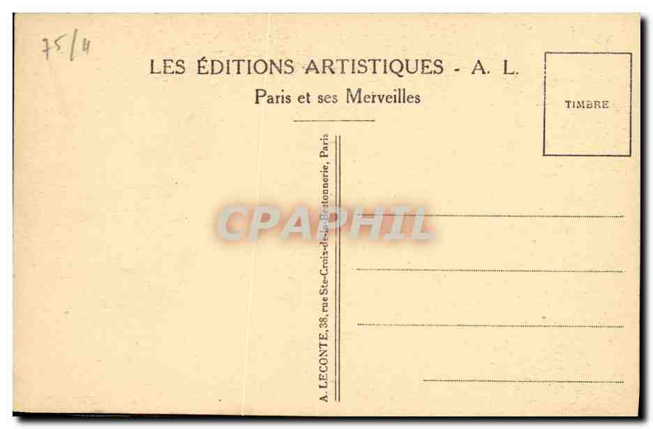 CPA Paris Notre Dame Statues du portail de la vierge Portail de gauche — Verso