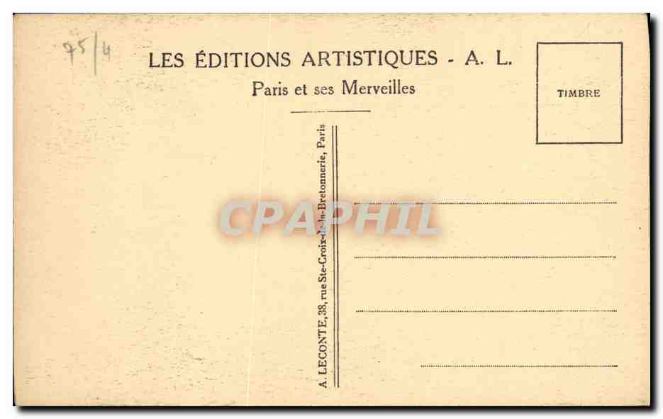 CPA Paris Notre Dame Pentures du portail de droite Statue de Saint Marcel — Verso