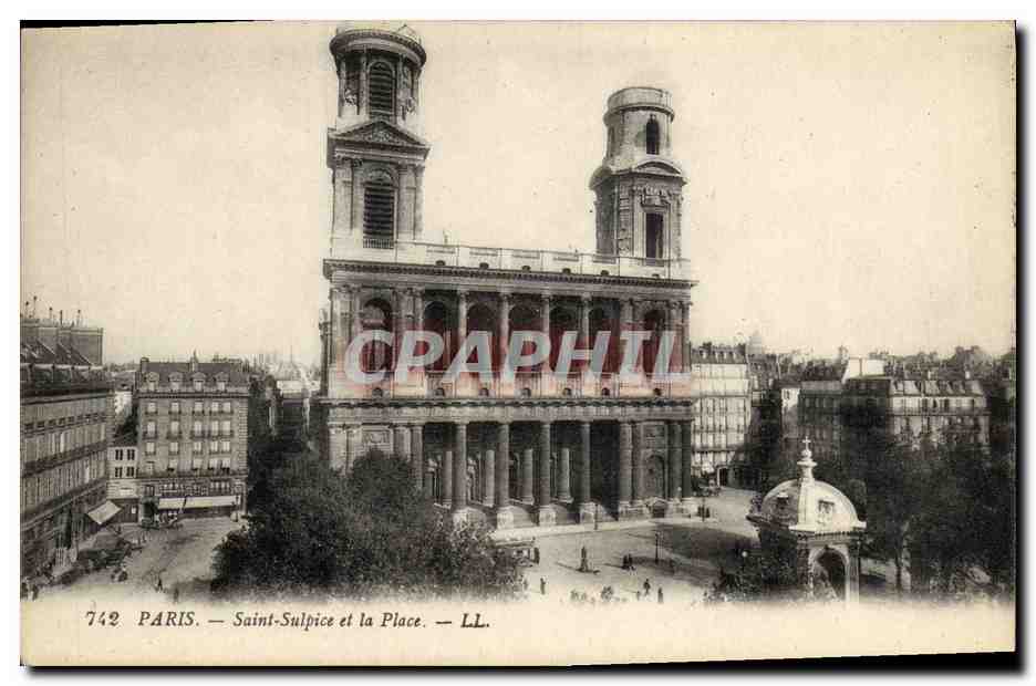 CPA Paris Saint Sulpice et la Place