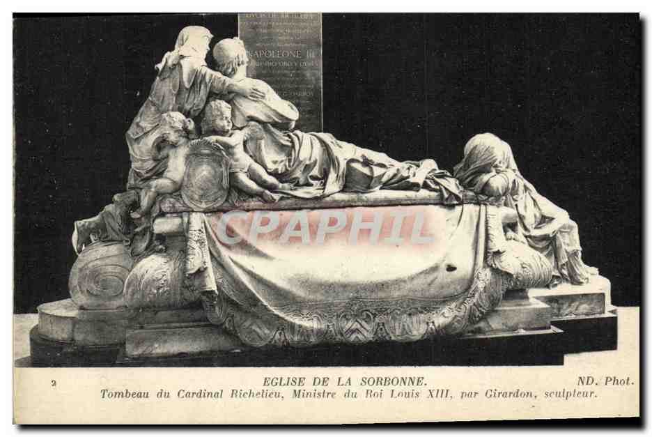 CPA Paris Eglise De La Sorbonne Tombeau du cardinal de Richelieu Ministre de Louis XIII Girardon