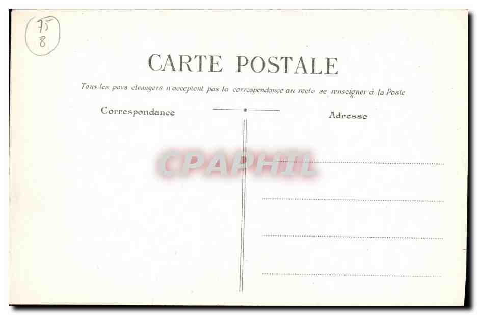 CPA Paris L Arc de Triomphe de l Etoile — Rückseite