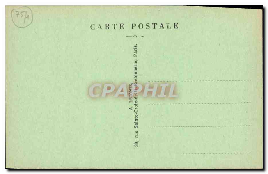 CPA Paris Panorama des Tuileries et l Arc Tromphe du Carrousel — Rückseite