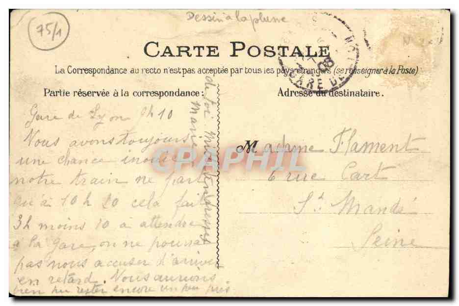CPA Paris Porche de l eglise St Germain l Auxerrois — Rückseite