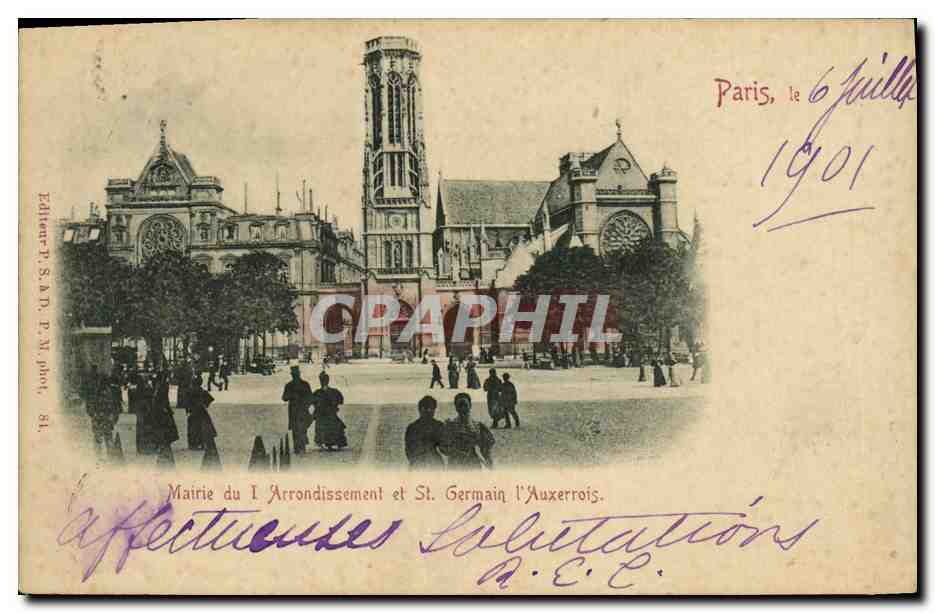 CPA Paris Mairie du 1er arrondissement et St Germain l Auxerrois 