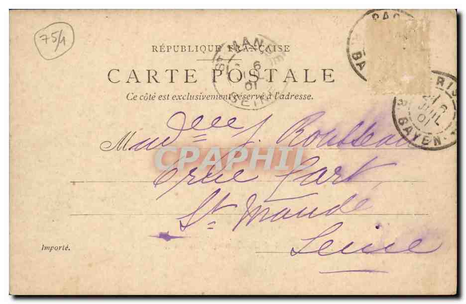 CPA Paris Mairie du 1er arrondissement et St Germain l Auxerrois  — Verso