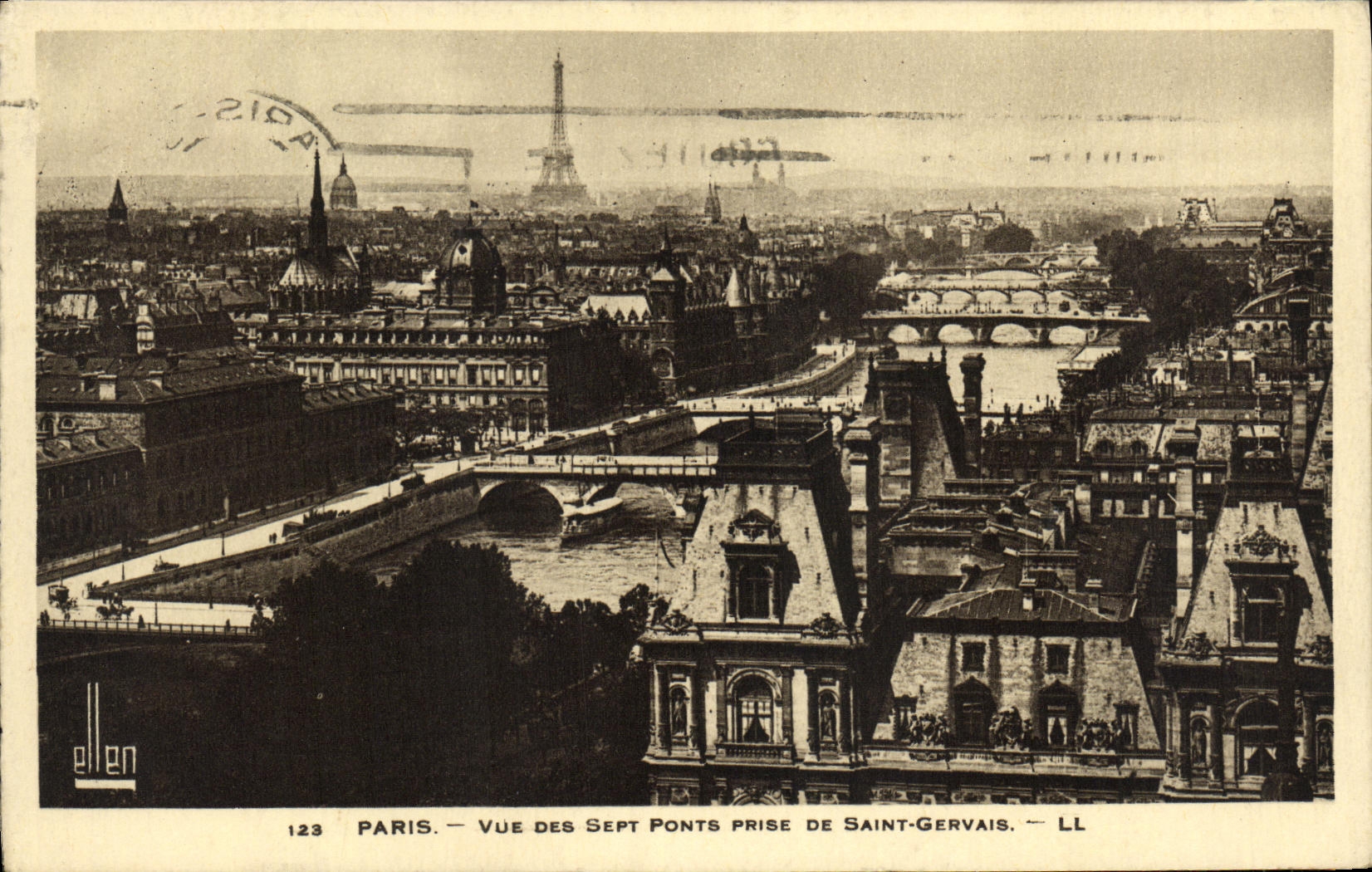 PARIS — Ansicht der Sieben Brücken vom Saint-Gervais — Ellen, n°123
