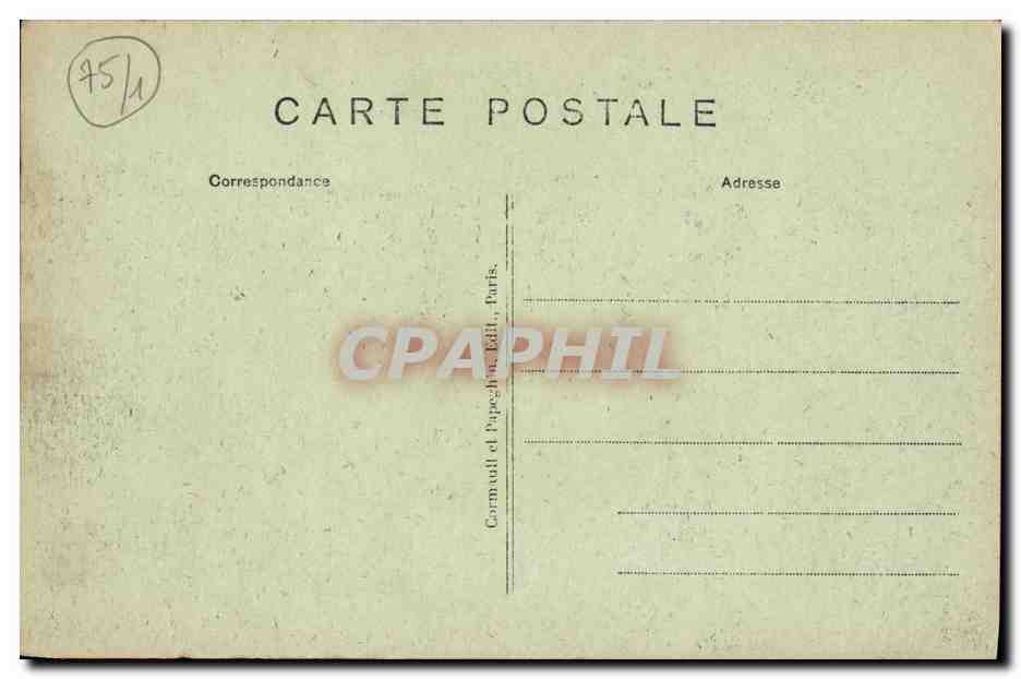 CPA Paris Le Pont Royal et le Pavillon de Flore — Rückseite