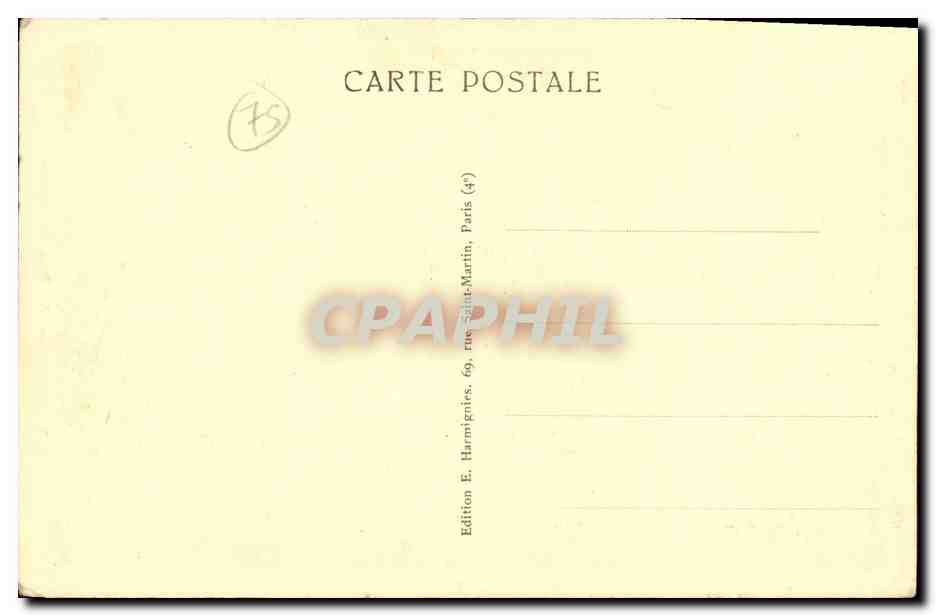CPA Paris La Tour St Jacques Sphinx — Rückseite