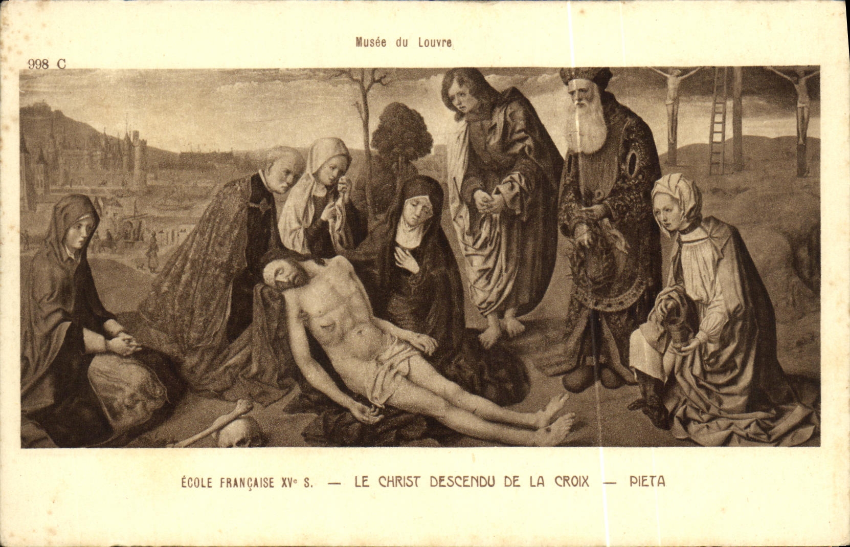 CPA Paris Musee du Louvre Le christ descendu de la croix Pieta