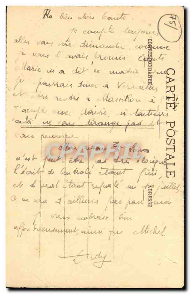 CPA Paris Ecole Massillon La terrasse — Rückseite