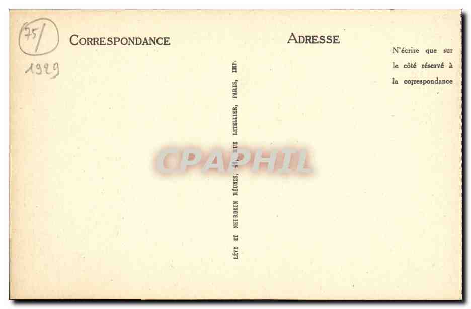 CPA Paris La Place De La Concorde Vue Sur Le Ministere De La marine — Rückseite
