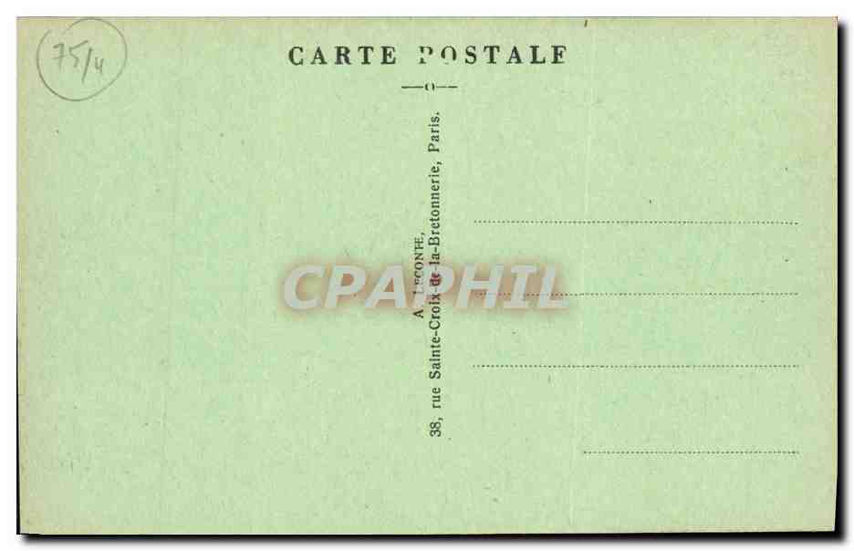 CPA Paris Notre Dame et le Parvis  — Verso