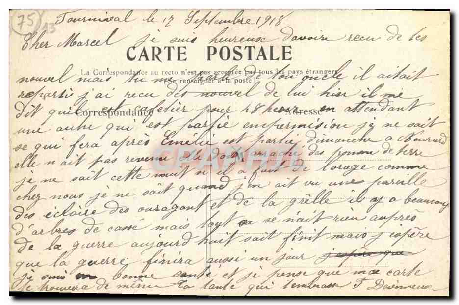 CPA Paris La Palais Du Trocadero — Rückseite