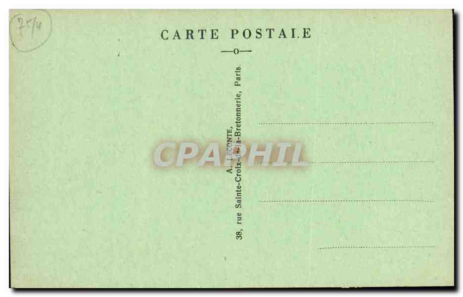 CPA Paris La Sainte Chapelle Construite sur L Ordre de Saint Louis — Verso