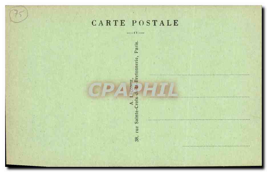 CPA Paris Place de la Concorde Les fontaines et l obelisque de Louqsor — Rückseite