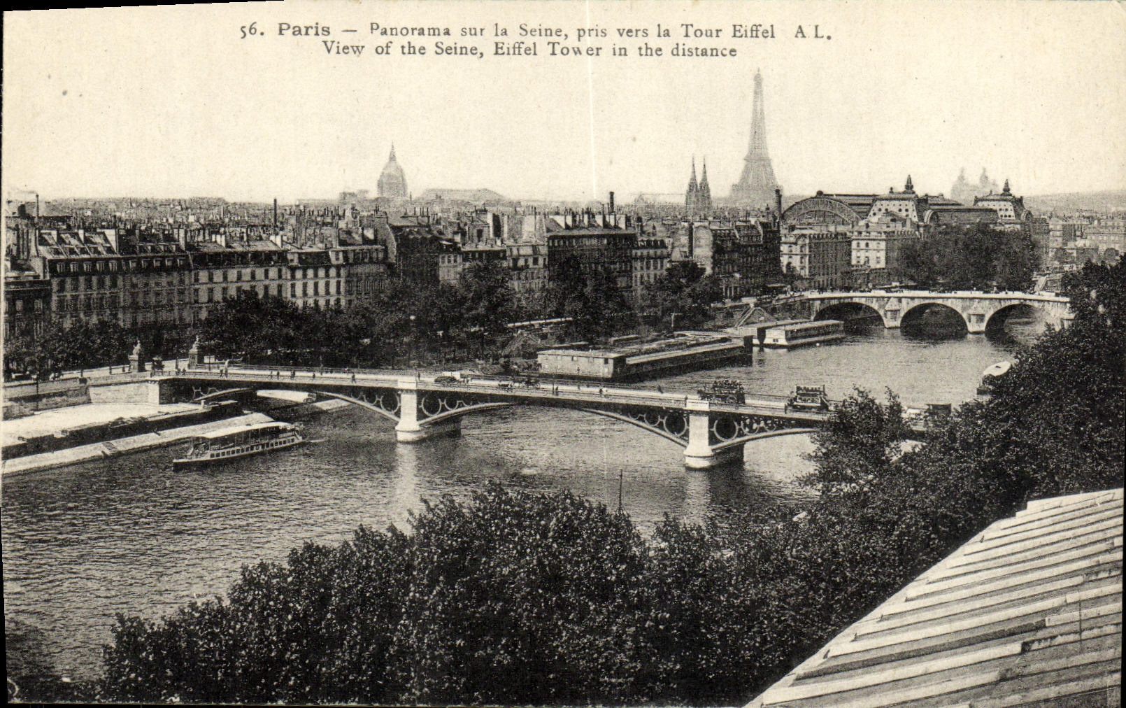 CPA Paris Panorama sur la Seine Pris Vers la Tour Eiffel
