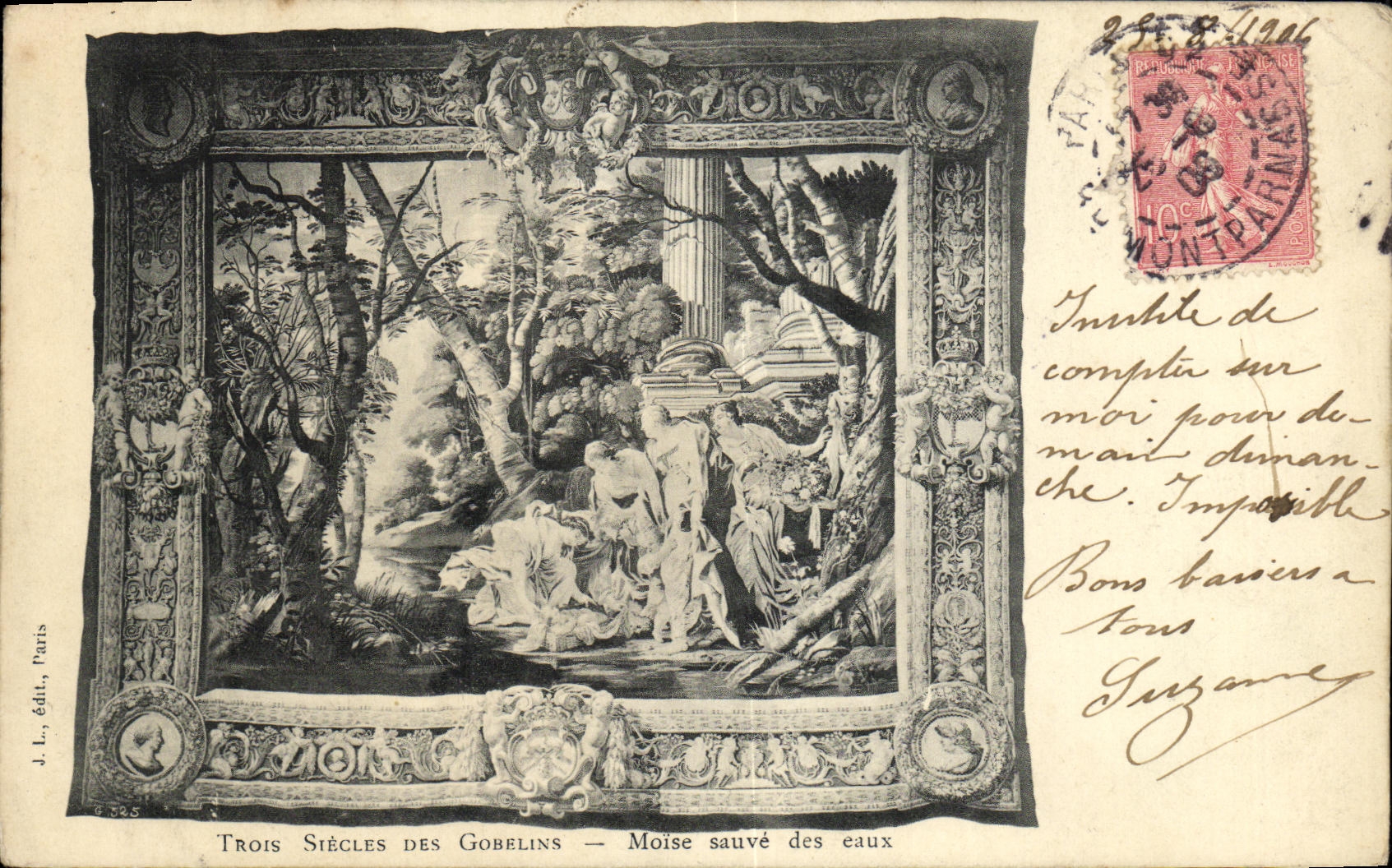 CPA Paris Gobelins Moise sauve des eaux