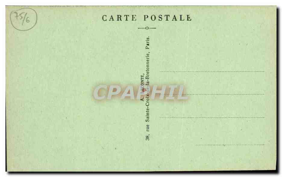 CPA Paris La Fontaine Medicis Jardin du Luxembourg — Rückseite