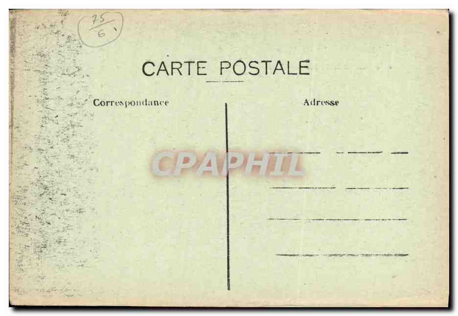 CPA Paris L eglise la fontaine et la place Saint Sulpice — Verso