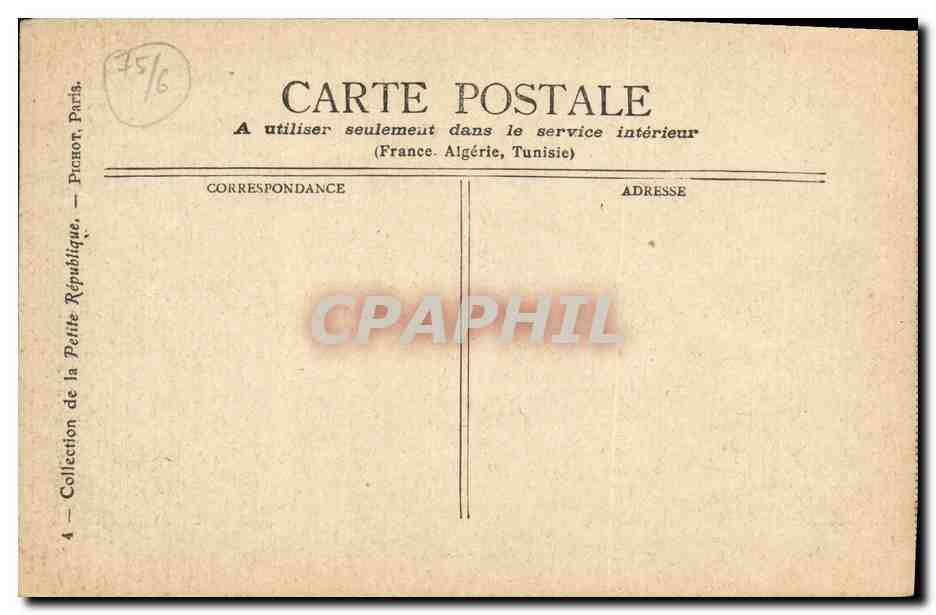 CPA Paris La Palais du Luxembourg — Rückseite