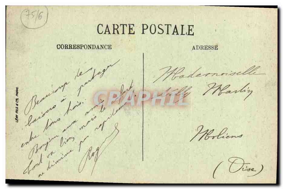 CPA Paris La Palais du Luxembourg — Rückseite