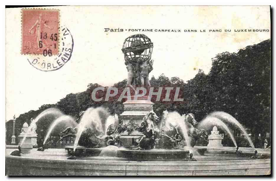 CPA Paris Fontaine Carpeaux dans le parc du Luxembourg
