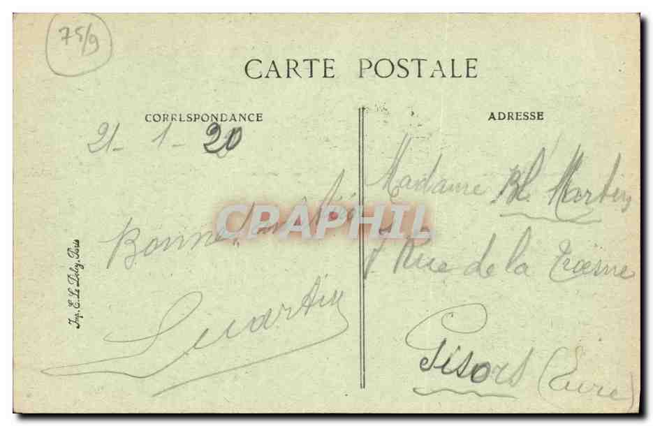 CPA Paris Boulevard Haussmann Magasin Au Printemps — Rückseite