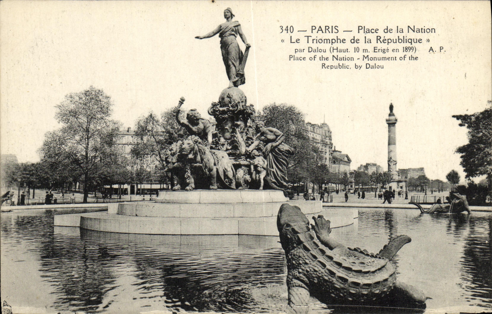 CPA Paris Place de la Nation Le Triomphe de la Republique