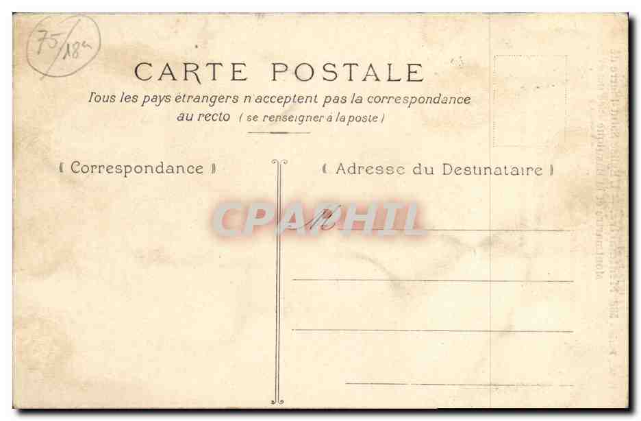 CPA Paris sacre Coeur Montmartre — Rückseite
