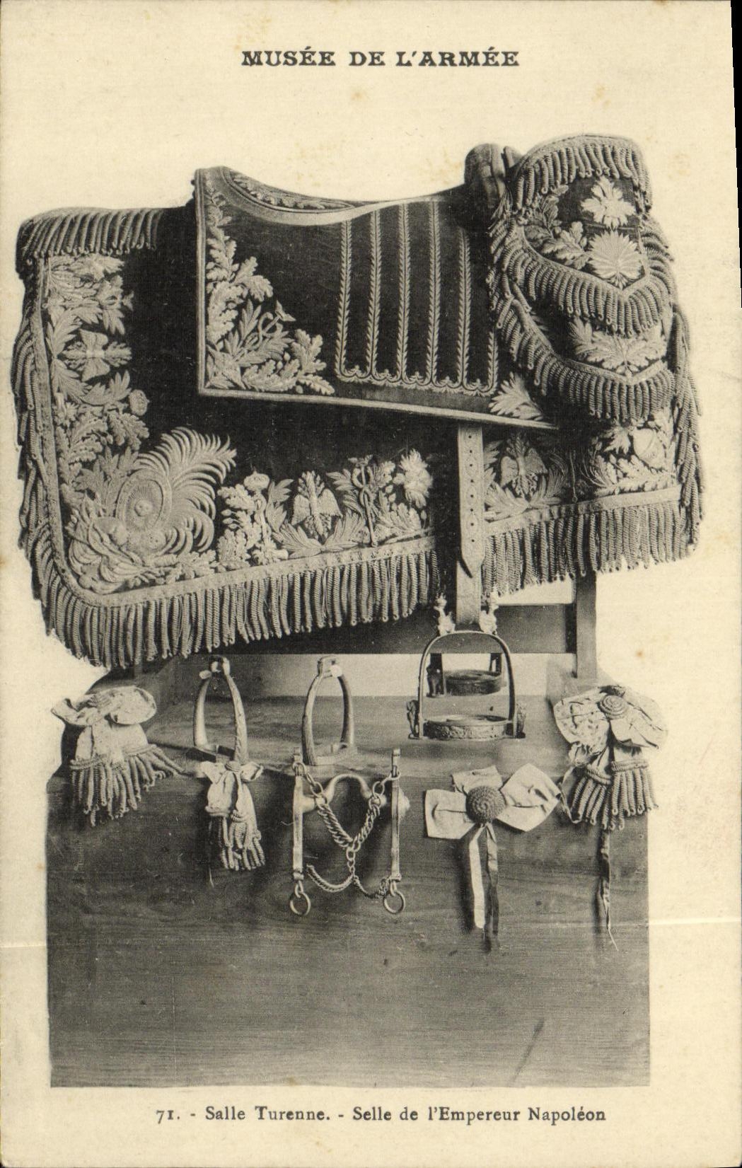 CPA Paris Musee De L Armee salle Turenne Selle de l empereur Napoleon 1er Cheval
