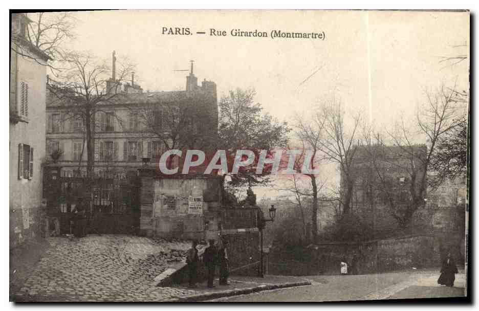 CPA Paris Rue Girardon Montmartre