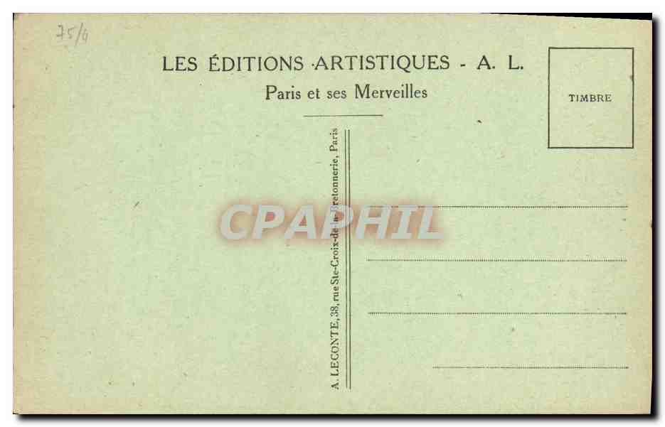 CPA Paris Notre Dame La grande nef et le choeur — Verso